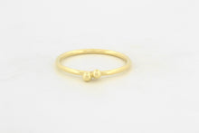 Afbeelding in Gallery-weergave laden, Ring met twee gouden bolletjes, geelgoud