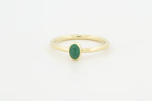 Afbeelding in Gallery-weergave laden, Ring met cabochon geslepen ovale smaragd, geelgoud