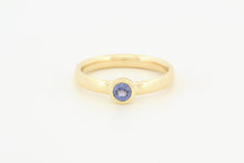 Afbeelding in Gallery-weergave laden, Ring met donkerblauwe spinel, geelgoud