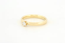 Afbeelding in Gallery-weergave laden, Ring met diamant in zespootzetting, geelgoud
