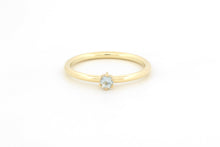 Afbeelding in Gallery-weergave laden, Ring met zespoot en aquamarijn, geelgoud