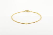 Afbeelding in Gallery-weergave laden, Armband van geslepen schakeltjes met organisch bewerkt rondje, geelgoud