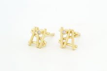 Afbeelding in Gallery-weergave laden, Oorstekers Mikado met diamant, geelgoud