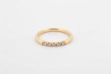 Afbeelding in Gallery-weergave laden, Ring alliance met 5 diamanten, geelgoud