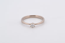 Afbeelding in Gallery-weergave laden, Ring toelopend met zespoot en diamant, witgoud