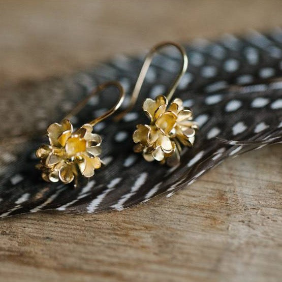 Gouden Dot oorhangers