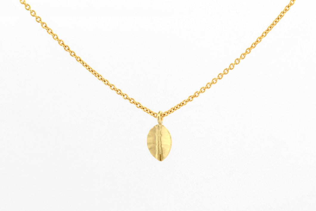 Collier Blaadje, geelgoud