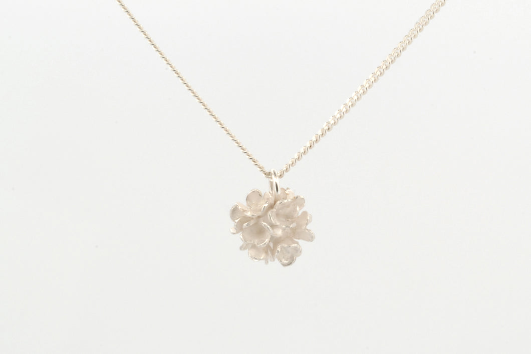 Collier Mini Dot plat, zilver