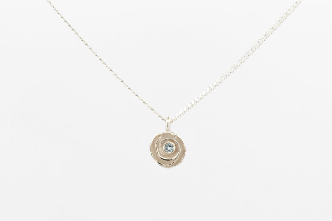 Collier Roosje met topaas, zilver