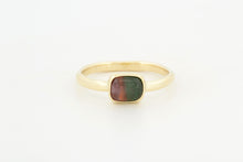 Afbeelding in Gallery-weergave laden, Ring met cabochon geslepen meerkleurige toermalijn, geelgoud
