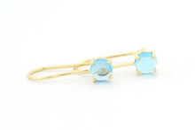 Afbeelding in Gallery-weergave laden, Oorhangers met cabochon geslepen topaas, geelgoud
