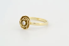 Afbeelding in Gallery-weergave laden, Ring Roos XL met diamant, geelgoud
